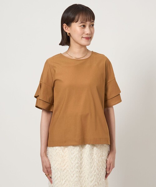 green label relaxing(グリーンレーベルリラクシング)の「シルトリ ダブルフレアスリーブ プルオーバー カットソー(Tシャツ/カットソー・レディース・ブラック/ブラウン系/オフホワイト/その他1・FREE)」の17枚目の写真