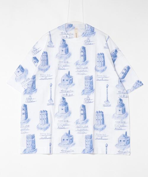 SHINYAKOZUKA(シンヤコヅカ)の「【SHINYAKOZUKA】 IN THE PAINTING SCENERY(Tシャツ/カットソー・メンズ・ホワイト/ブラック・SMALL/MEDIUM)」の1枚目の写真