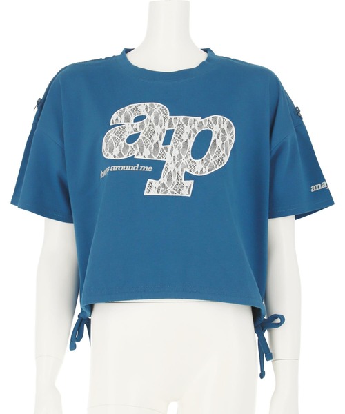 ANNA RACHELE 売れ筋商品|||アナレイチェル Tシャツ トップス レディース Tops Purple tシャツ ANNA SUI NYC ボタニカルモチーフレースクロップド