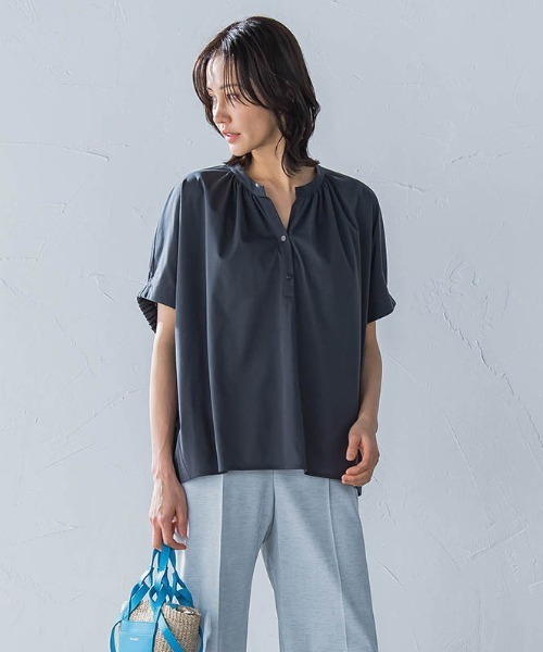tシャツ ライクアウーヴンスキッパーカットソー「洗濯機で洗える」 レディース LAUTREAMONT tシャツ ライクアウーヴンスキッパーカットソー