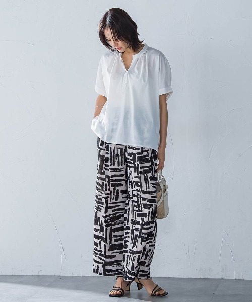 LAUTREAMONT(ロートレアモン)の「ライクアウーヴンスキッパーカットソー≪洗濯機で洗える≫(Tシャツ/カットソー・レディース・チャコールグレー/ホワイト/ブラウン/ピンク/ブルー/ライトブルー・9号)」の7枚目の写真