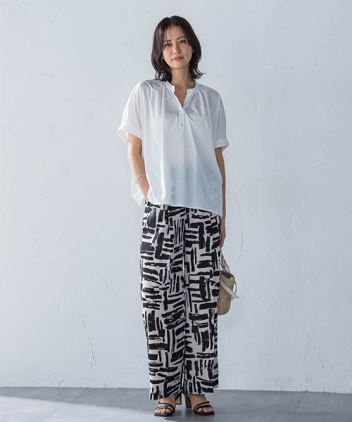 LAUTREAMONT(ロートレアモン)の「ライクアウーヴンスキッパーカットソー≪洗濯機で洗える≫(Tシャツ/カットソー・レディース・チャコールグレー/ホワイト/ブラウン/ピンク/ブルー/ライトブルー・9号)」の8枚目の写真
