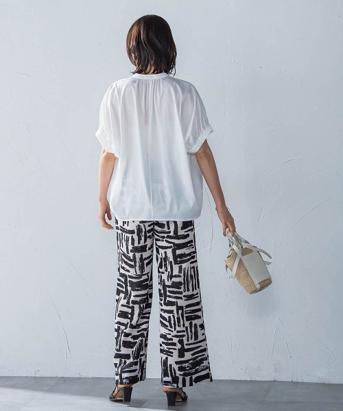 LAUTREAMONT(ロートレアモン)の「ライクアウーヴンスキッパーカットソー≪洗濯機で洗える≫(Tシャツ/カットソー・レディース・チャコールグレー/ホワイト/ブラウン/ピンク/ブルー/ライトブルー・9号)」の9枚目の写真