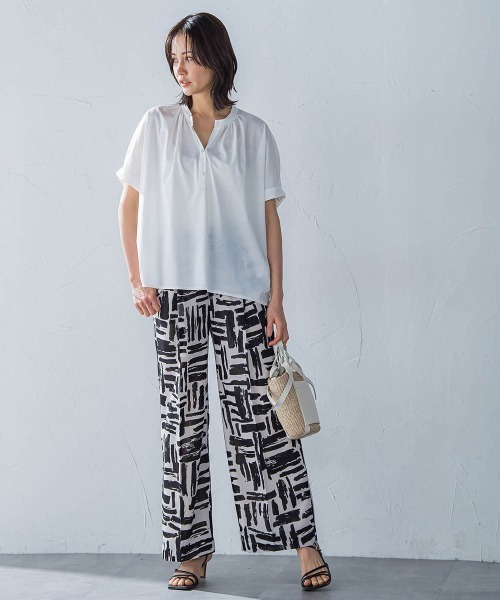 LAUTREAMONT(ロートレアモン)の「ライクアウーヴンスキッパーカットソー≪洗濯機で洗える≫(Tシャツ/カットソー・レディース・チャコールグレー/ホワイト/ブラウン/ピンク/ブルー/ライトブルー・9号)」の10枚目の写真