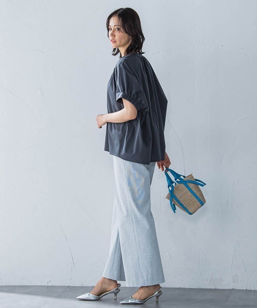 LAUTREAMONT(ロートレアモン)の「ライクアウーヴンスキッパーカットソー≪洗濯機で洗える≫(Tシャツ/カットソー・レディース・チャコールグレー/ホワイト/ブラウン/ピンク/ブルー/ライトブルー・9号)」の14枚目の写真