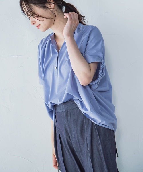 LAUTREAMONT(ロートレアモン)の「ライクアウーヴンスキッパーカットソー≪洗濯機で洗える≫(Tシャツ/カットソー・レディース・チャコールグレー/ホワイト/ブラウン/ピンク/ブルー/ライトブルー・9号)」の21枚目の写真