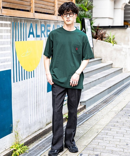 U.S. POLO ASSN.（ユーエスポロアッスン）の「U.S.POLO ASSN. ユーエスポロアッスン バックプリント/無地/ボーダー オーバーサイズクルーショートスリーブTシャツ（Tシャツ/カットソー・メンズ・ダークグリーン/オフホワイト/ネイビー/ブラック系/ブラック系1/ネイビー系/ブラック/ホワイト系/ホワイト系1/ダークグリーン系/ネイビー系1・M/L/LL）」の13枚目の写真