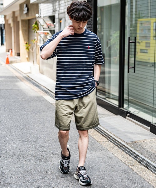 U.S. POLO ASSN.（ユーエスポロアッスン）の「U.S.POLO ASSN. ユーエスポロアッスン バックプリント/無地/ボーダー オーバーサイズクルーショートスリーブTシャツ（Tシャツ/カットソー・メンズ・ダークグリーン/オフホワイト/ネイビー/ブラック系/ブラック系1/ネイビー系/ブラック/ホワイト系/ホワイト系1/ダークグリーン系/ネイビー系1・M/L/LL）」の22枚目の写真