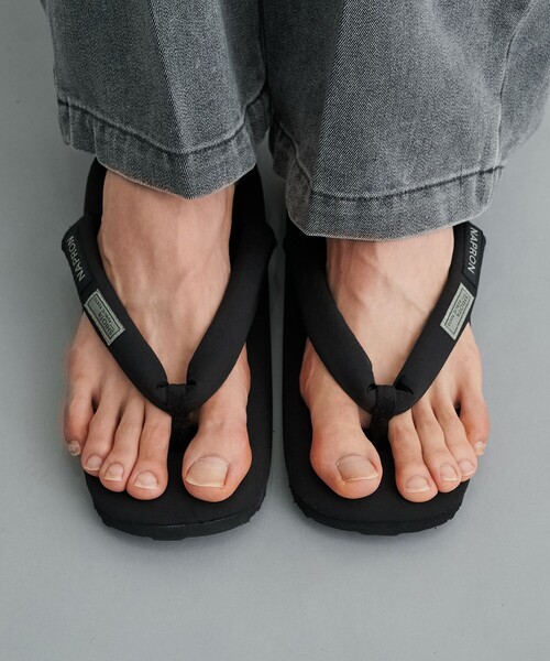 PUBLIC TOKYO（パブリックトウキョウ）の「NAPRON/SHIOTA 粋サンダル（サンダル・メンズ・ブラック・1/2）」の5枚目の写真