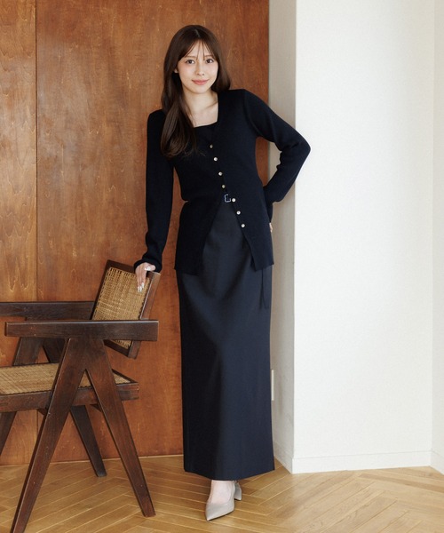 SENEE（セニー）の「belt set long skirt（ベルトセットロングスカート）（スカート・レディース・ベージュ/ブラック・MEDIUM/SMALL）」の8枚目の写真