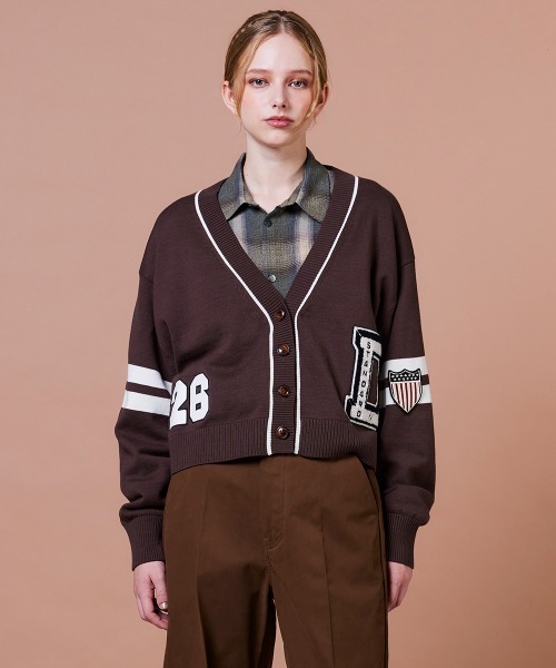 DOUBLE STANDARD CLOTHING（ダブルスタンダードクロージング）の「Dロゴカーディガン（カーディガン/ボレロ・レディース・ブラウン・FREE）」の4枚目の写真