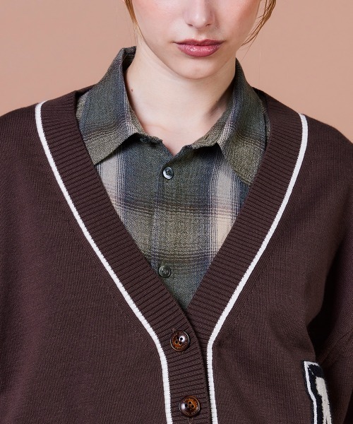 DOUBLE STANDARD CLOTHING（ダブルスタンダードクロージング）の「Dロゴカーディガン（カーディガン/ボレロ・レディース・ブラウン・FREE）」の7枚目の写真