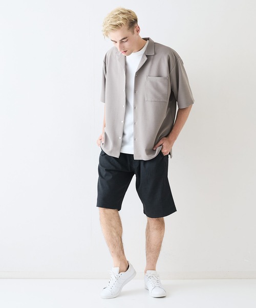 JEANS MATE（ジーンズメイト）の「【NATURAL STORY/ナチュラルストーリー】快適素材 リネンタッチ ショートパンツ ドライタッチ 速乾 シャリパン ストレッチ（その他パンツ・メンズ・カーキ/ネイビー/オフホワイト/チャコールグレー・MEDIUM/X-LARGE/LARGE）」の10枚目の写真
