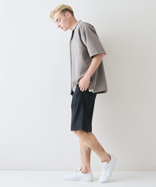 JEANS MATE（ジーンズメイト）の「【NATURAL STORY/ナチュラルストーリー】快適素材 リネンタッチ ショートパンツ ドライタッチ 速乾 シャリパン ストレッチ（その他パンツ・メンズ・カーキ/ネイビー/オフホワイト/チャコールグレー・MEDIUM/X-LARGE/LARGE）」の12枚目の写真