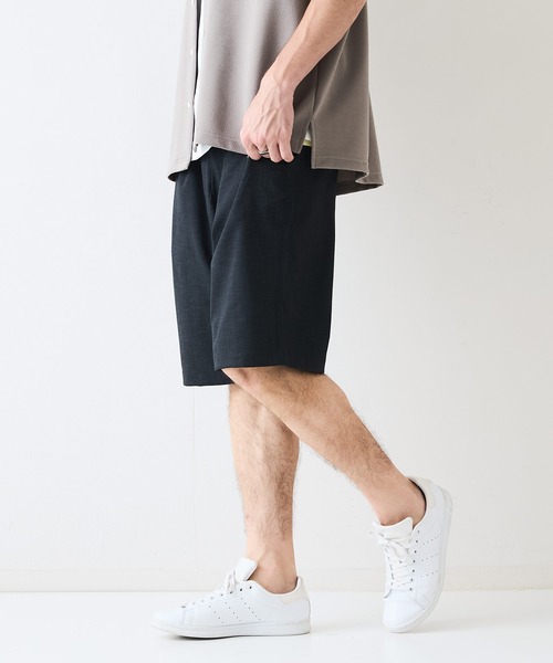 JEANS MATE（ジーンズメイト）の「【NATURAL STORY/ナチュラルストーリー】快適素材 リネンタッチ ショートパンツ ドライタッチ 速乾 シャリパン ストレッチ（その他パンツ・メンズ・カーキ/ネイビー/オフホワイト/チャコールグレー・MEDIUM/X-LARGE/LARGE）」の14枚目の写真