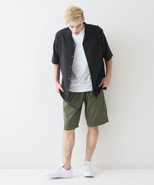 JEANS MATE（ジーンズメイト）の「【NATURAL STORY/ナチュラルストーリー】快適素材 リネンタッチ ショートパンツ ドライタッチ 速乾 シャリパン ストレッチ（その他パンツ・メンズ・カーキ/ネイビー/オフホワイト/チャコールグレー・MEDIUM/X-LARGE/LARGE）」の16枚目の写真