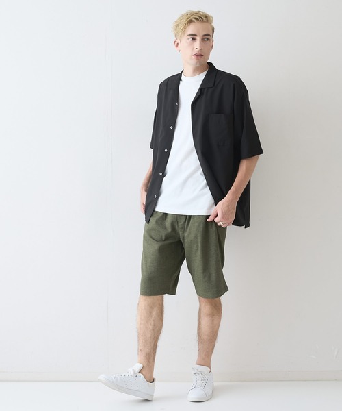 JEANS MATE（ジーンズメイト）の「【NATURAL STORY/ナチュラルストーリー】快適素材 リネンタッチ ショートパンツ ドライタッチ 速乾 シャリパン ストレッチ（その他パンツ・メンズ・カーキ/ネイビー/オフホワイト/チャコールグレー・MEDIUM/X-LARGE/LARGE）」の17枚目の写真