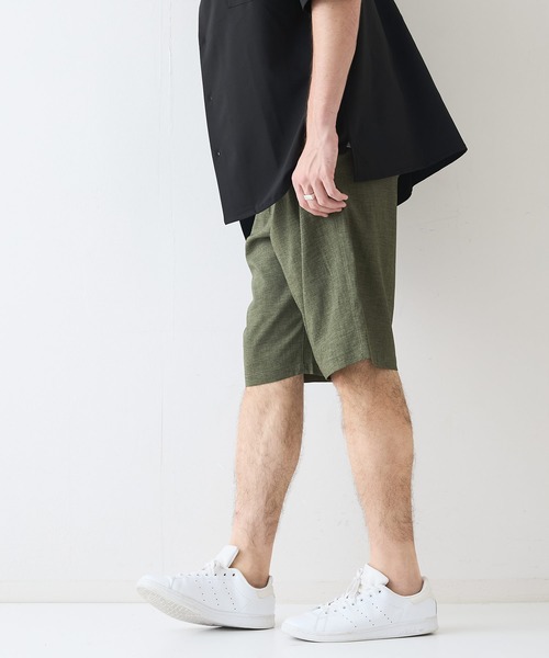 JEANS MATE（ジーンズメイト）の「【NATURAL STORY/ナチュラルストーリー】快適素材 リネンタッチ ショートパンツ ドライタッチ 速乾 シャリパン ストレッチ（その他パンツ・メンズ・カーキ/ネイビー/オフホワイト/チャコールグレー・MEDIUM/X-LARGE/LARGE）」の20枚目の写真