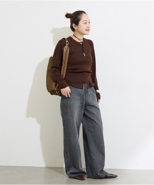 JOURNAL STANDARD(ジャーナルスタンダード)の「【2枚セット】ウォッシャブル WPE MANYWAY ツイン(アンサンブル・レディース・ブラック/チャコールグレー/ブラウン/グリーン・FREE)」の21枚目の写真