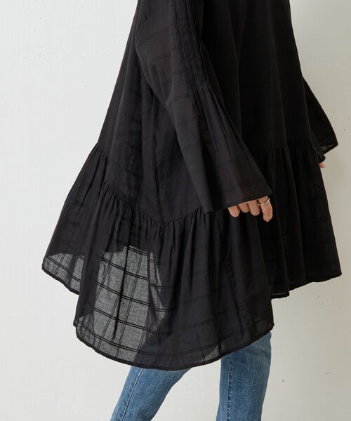 BEARDSLEY シャドーチェックチュニック セール】シャドーチェックチュニック（シャツ/ブラウス