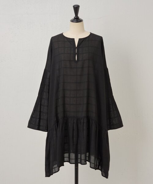 BEARDSLEY シャドーチェックチュニック セール】シャドーチェックチュニック（シャツ/ブラウス