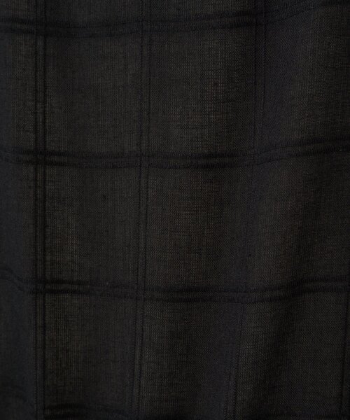 BEARDSLEY ウールチェックブラウス　ブラック　ビアズリー　チュニック BEARDSLEY - BEARDSLEY ウールチェックブラウス ブラック