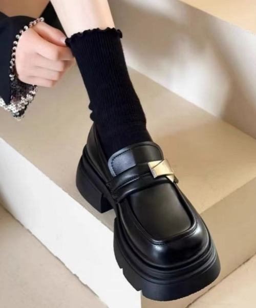 Ritzy（リッツィー）の「軽量厚底 メタルバックル ローファー（ローファー・レディース・ブラック系1/ブラック系2・22.5/23/23.5/24/24.5/25）」の16枚目の写真