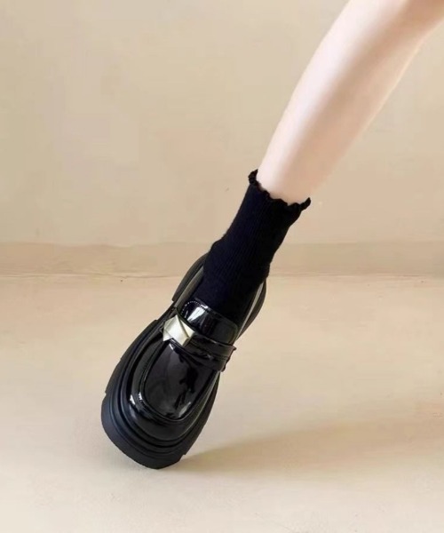 Ritzy（リッツィー）の「軽量厚底 メタルバックル ローファー（ローファー・レディース・ブラック系1/ブラック系2・22.5/23/23.5/24/24.5/25）」の15枚目の写真