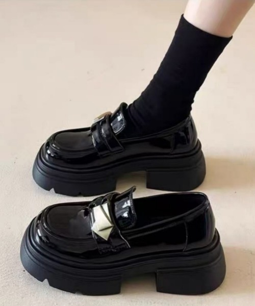 Ritzy（リッツィー）の「軽量厚底 メタルバックル ローファー（ローファー・レディース・ブラック系1/ブラック系2・22.5/23/23.5/24/24.5/25）」の13枚目の写真