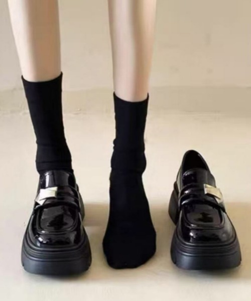 Ritzy（リッツィー）の「軽量厚底 メタルバックル ローファー（ローファー・レディース・ブラック系1/ブラック系2・22.5/23/23.5/24/24.5/25）」の9枚目の写真