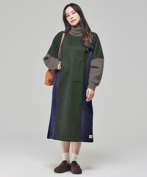 KRIFF MAYER Lady's Collection（クリフメイヤーレディースコレクション）の「裏起毛杢タートルネックワンピース（スウェット・レディース・グレー/ダークグリーン/ブラック/オートミール・MEDIUM/LARGE）」の4枚目の写真