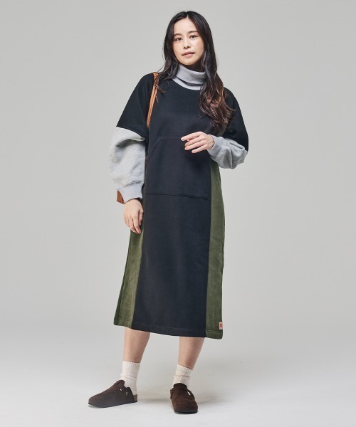 KRIFF MAYER Lady's Collection（クリフメイヤーレディースコレクション）の「裏起毛杢タートルネックワンピース（スウェット・レディース・グレー/ダークグリーン/ブラック/オートミール・MEDIUM/LARGE）」の9枚目の写真