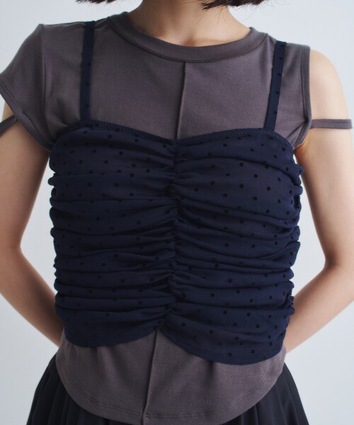 タグ付き未使用品　eaphi nuance tulle bustier ブラック Eaphi nuance tulle bustier