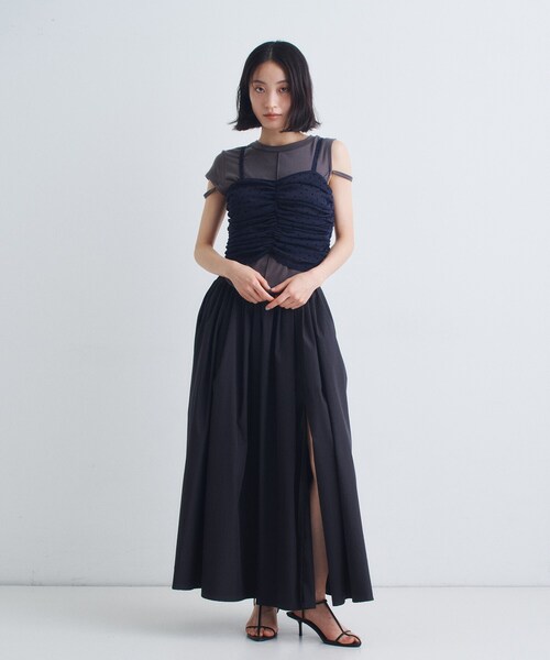 タグ付き未使用品　eaphi nuance tulle bustier ブラック Eaphi nuance tulle bustier