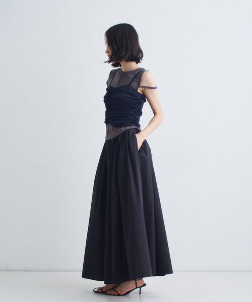 CODE A(コードエー)の「tulle dot bustier(ベスト・レディース・ネイビー系5/アイボリー系5・00)」の11枚目の写真