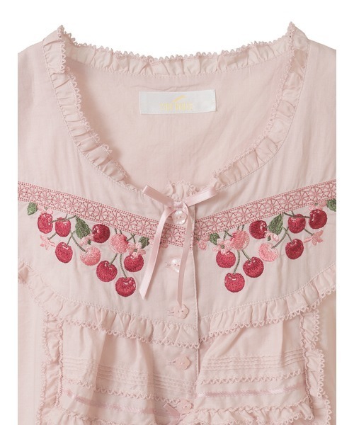 PINK HOUSE(ピンクハウス)の「チェリー刺繍使いローンブラウス(シャツ/ブラウス・レディース・ブラック/ピンク/ホワイト/ブルーグレー/ライトグリーン・フリー)」の8枚目の写真