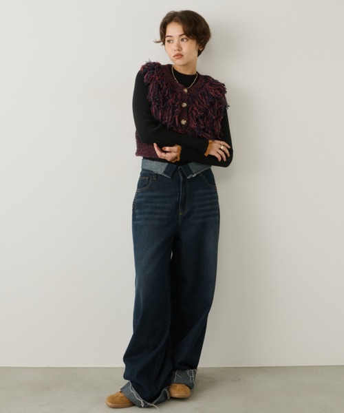 専用　march yummy様　ベスト ミックスカラーフリンジベスト（ベスト）｜Unitage（ユニテージ）の