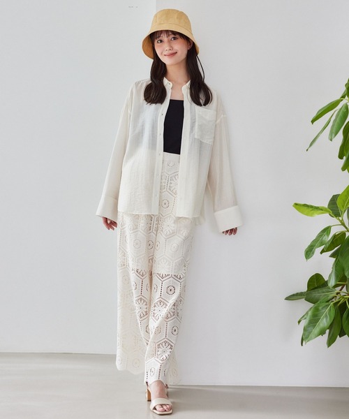 Andemiu(アンデミュウ)の「クロシェレースイージーパンツ578209(その他パンツ・レディース・オフホワイト/ブラック/レッド・FREE)」の19枚目の写真