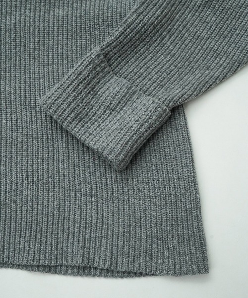 EGO TRIPPING（エゴトリッピング）の「mn3155-FORMKNIT ニット（ニット/セーター・メンズ・ブラック/杢グレー/ダークカーキ・46/48）」の9枚目の写真