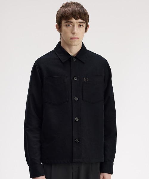 FRED PERRY(フレッドペリー)の「【先行予約受付中】Brushed Twill Overshirt/コットンツイルオーバーシャツ(シャツ/ブラウス・メンズ・ネイビー/グレー/ブラック・L/M/S)」の9枚目の写真