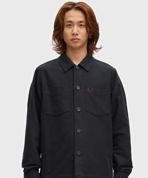 FRED PERRY(フレッドペリー)の「【先行予約受付中】Brushed Twill Overshirt/コットンツイルオーバーシャツ(シャツ/ブラウス・メンズ・ネイビー/グレー/ブラック・L/M/S)」の7枚目の写真