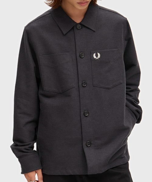 FRED PERRY(フレッドペリー)の「【先行予約受付中】Brushed Twill Overshirt/コットンツイルオーバーシャツ(シャツ/ブラウス・メンズ・ネイビー/グレー/ブラック・L/M/S)」の19枚目の写真