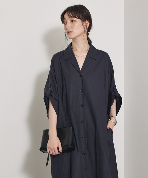 qualite ダンプシャツワンピース ダンプシャツワンピース｜qualite / カリテ