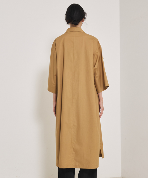 qualite（カリテ）の「ダンプシャツワンピース/秋服/冬服/羽織り（ワンピース・レディース・ベージュ/ダークネイビー・38/36）」の11枚目の写真