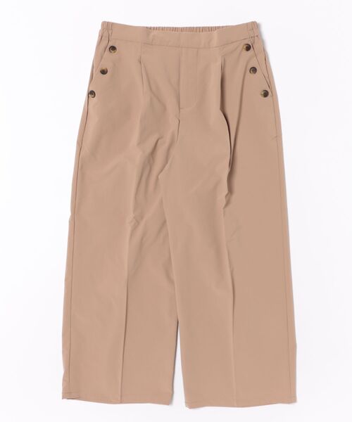 BELLUNA PLUS(ベルーナ)の「サラもちライト快適ワイドパンツ60丈(その他パンツ・レディース・ブラック/カーキ/テラコッタ/ベージュ・SMALL/LARGE/X-LARGE/MEDIUM)」の3枚目の写真