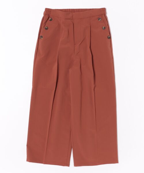 BELLUNA PLUS(ベルーナ)の「サラもちライト快適ワイドパンツ60丈(その他パンツ・レディース・ブラック/カーキ/テラコッタ/ベージュ・SMALL/LARGE/X-LARGE/MEDIUM)」の2枚目の写真