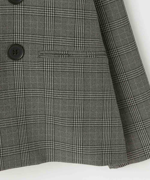LOWRYS FARM（ローリーズファーム）の「ラナテックセーラージャケット　455530（テーラードジャケット・キッズ・ブラウン/グレー/チェック・110cm/120cm/130cm/140cm/150cm）」の5枚目の写真