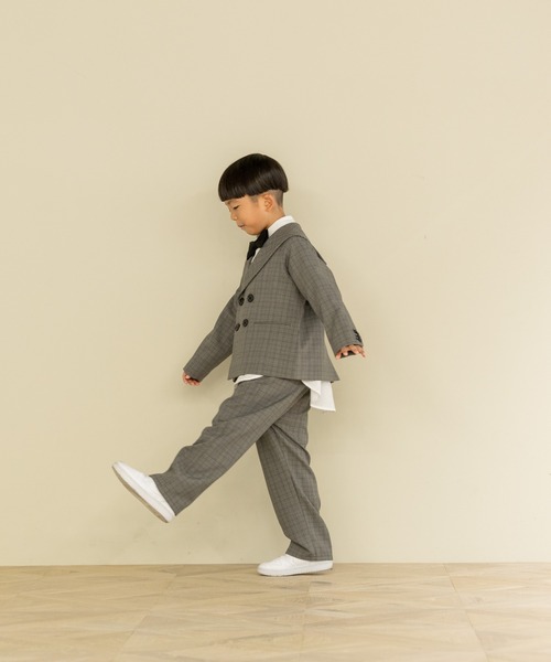 LOWRYS FARM（ローリーズファーム）の「ラナテックセーラージャケット　455530（テーラードジャケット・キッズ・ブラウン/グレー/チェック・110cm/120cm/130cm/140cm/150cm）」の17枚目の写真