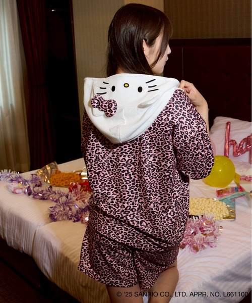 shrita(シュリータ)の「【HELLO KITTY】レオパードジップパーカーセットアップ(セットアップ・キッズ・ピンク/グレー・L/M/S)」の16枚目の写真