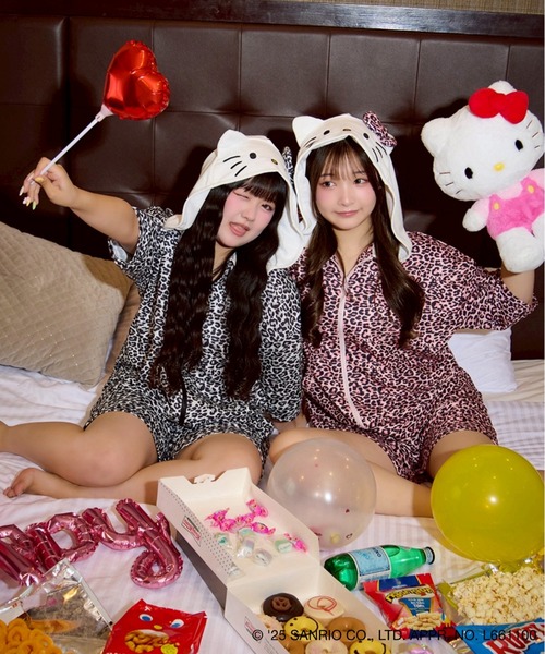 ♡新品♡HELLO KITTY♡ハローキティ♡セットアップジャージ♡レオパード♡ ハローキティ ジャージ 上下 セットアップ ヒョウ柄 レオパード